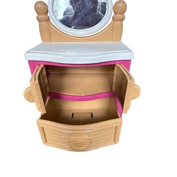 Vintage 1988 Fisher Price Brairberry Bear Pink Dresser Complete - Picture 3 of 5